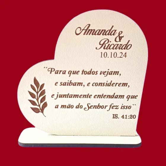 Lembrancinha De Casamento Lembrança Noivado Encontro De Casais Personalizada Isaías 41:20