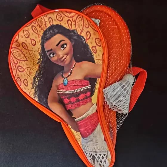 Bolsa Raquete com Peteca Personalizada Tema Moana
