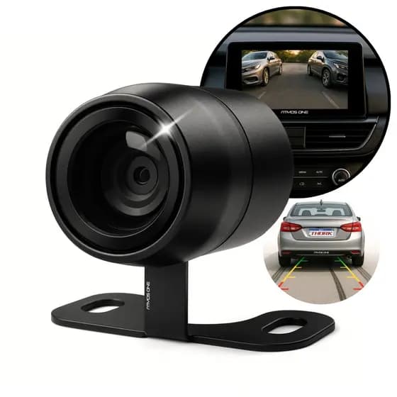 Camera de Re Automotiva Borboleta Colorida com Visao Noturna IP67 Universal Cabo RCA 6 Metros P4