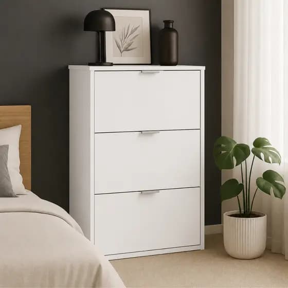 **QUEIMA DE ESTOQUE** Multiuso Sapateira Organizador 3 Portas Basculantes 18 Pares Facil Montagem