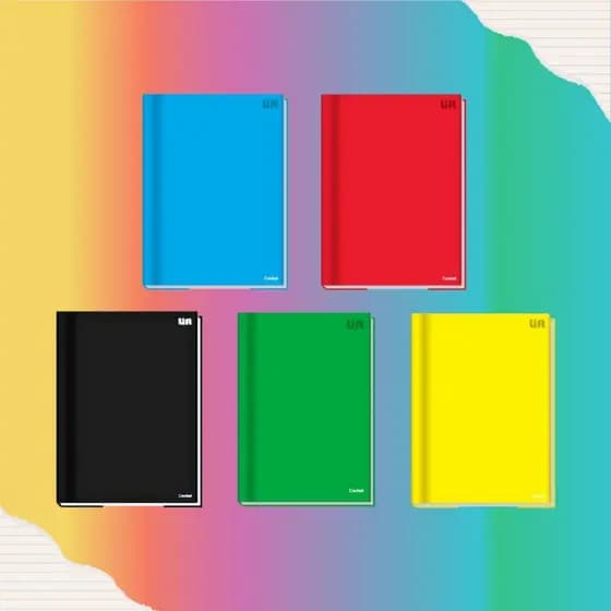 Caderno PEQUENO Capa Dura Brochura Lift 1/4 Com 96 Folhas - Credeal