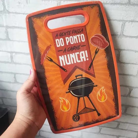 Tabua de corte churrasco plástica 30x20cm