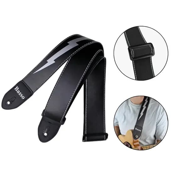 Correia Basso P/ Guitarra Baixo Violão Raio Regulável