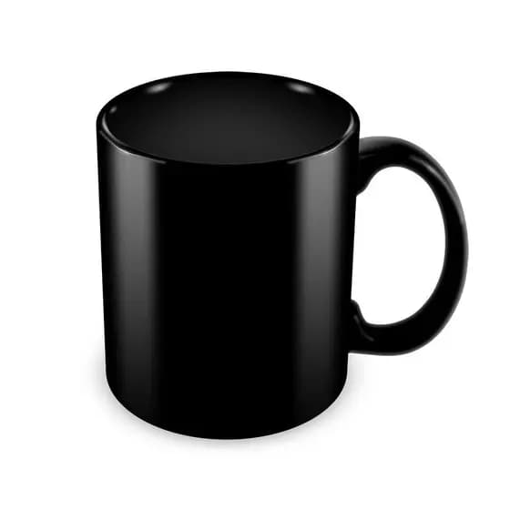 Canecas De Porcelana Reta Preta Grande 300ml Negocios Games Studio Homeoffice Marketing Digital Luxo