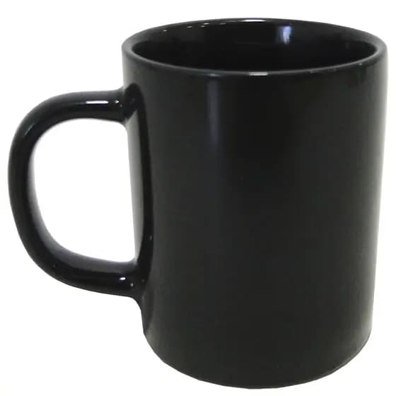 Canecas De Porcelana Reta Preta Grande 300ml Negocios Games Studio Homeoffice Marketing Digital Luxo