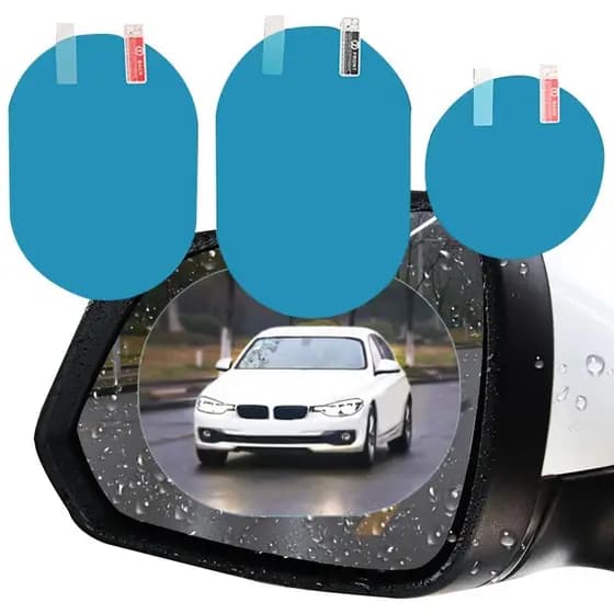 2pcs/set Anti-Embaciamento Adesivo Para Carro Película Transparente Espelhos De , Protetora Espelho Retrovisor À Prova De Chuva