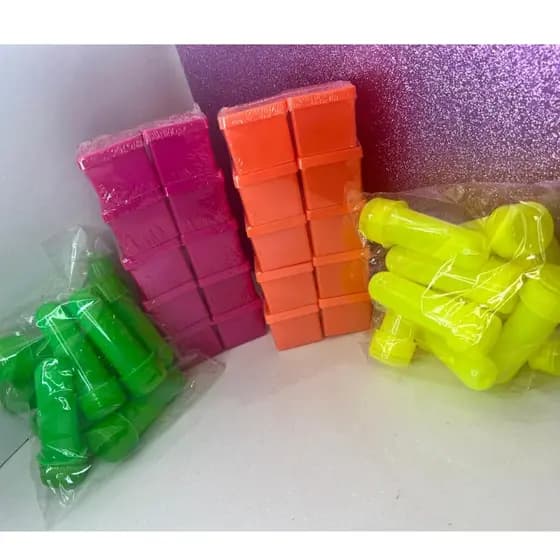 Kit 20/30Tubetes 20/30 Caixinhas Decoração Festa Neon