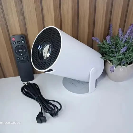 Mini Projetor HY300 Pro+ Smart Android Tela Grande 4K