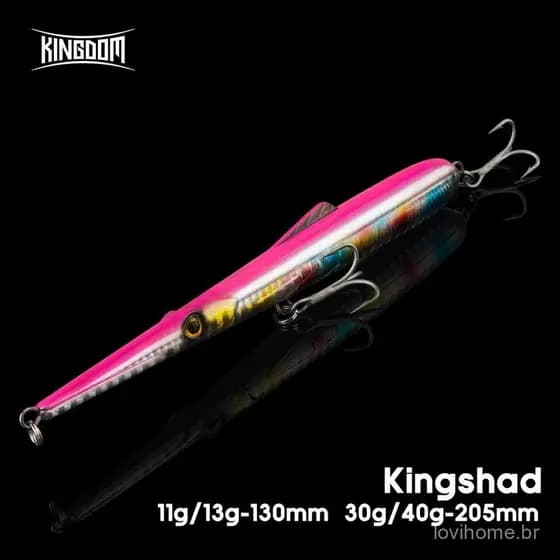 Isca Artificial KINGDOM Pencil 11g 13g 30g 40g Afundante e Flutuante para Robalo e Lúcio