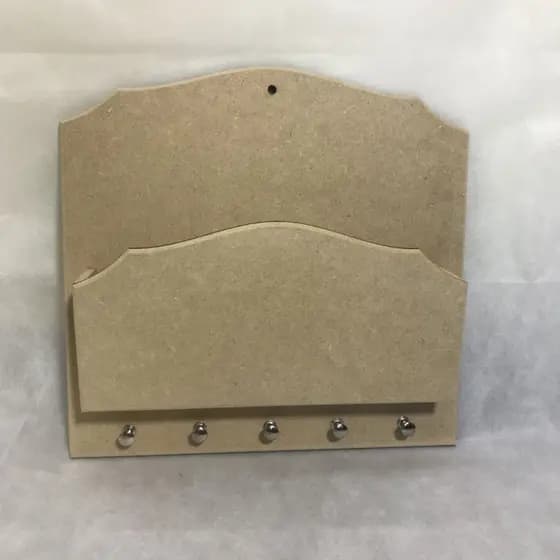Porta Cartas e chaves Simples - Em mdf cru Para Artesanato