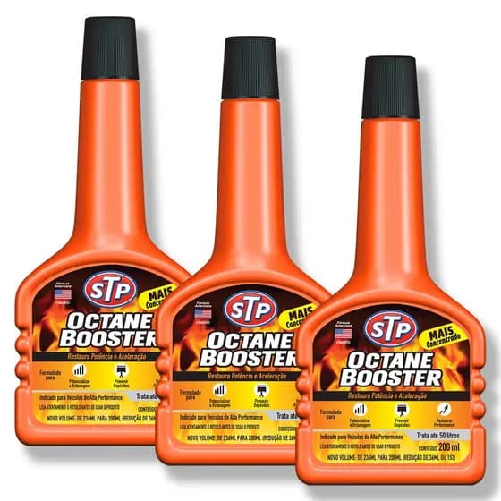 Aditivo para Combustivel OCTANE BOOSTER 200ml STP 3 unidades