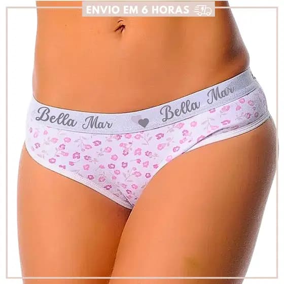 Kit 8 Calcinha Feminina Adulto 100% Algodão Elástico Exposto Conforto Tanga Calcinhas Feminino