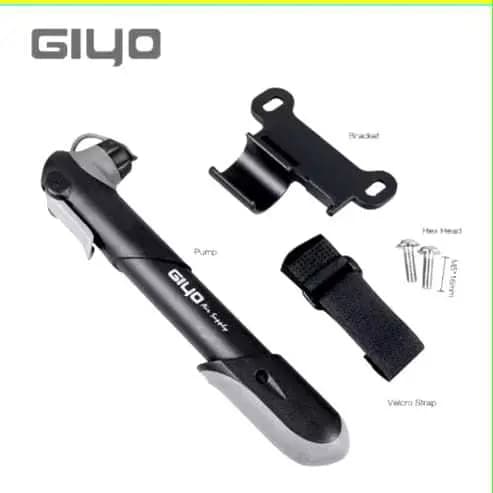 Mini Bomba Bike Pump Gp41 Giyo Manômetro Bico Fino E Grosso bomba de bike