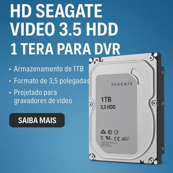 📢 HD Seagate Video 3.5" HDD - 1TB | Perfeito para DVR! 📢