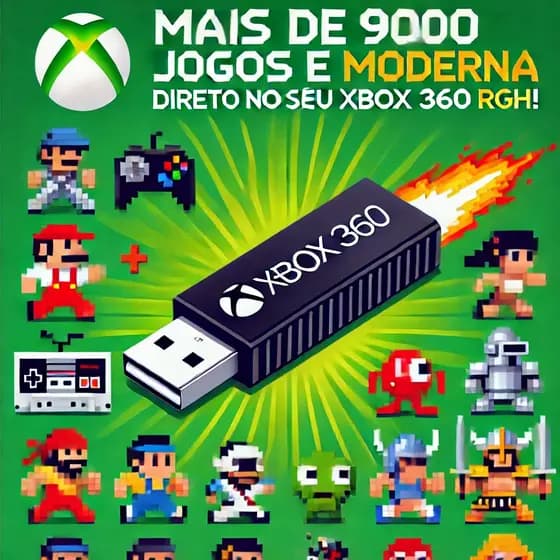 🎮 Pendrive RGH para Xbox 360 – MAIS DE 9.000 JOGOS RETRÔ! 🚀