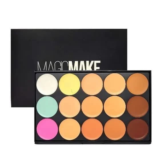 Paleta De Base Corretivo 15 Cores Maquiagem Profissional Magic Make