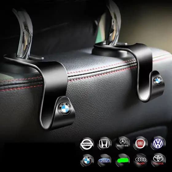 1Pcs Ganchos Para Bolsas Clipes Carros De Cabeça Do Assento Frontal Organizador De Cabides De Fixação Automática Acessórios Interiores De Armazenamento
