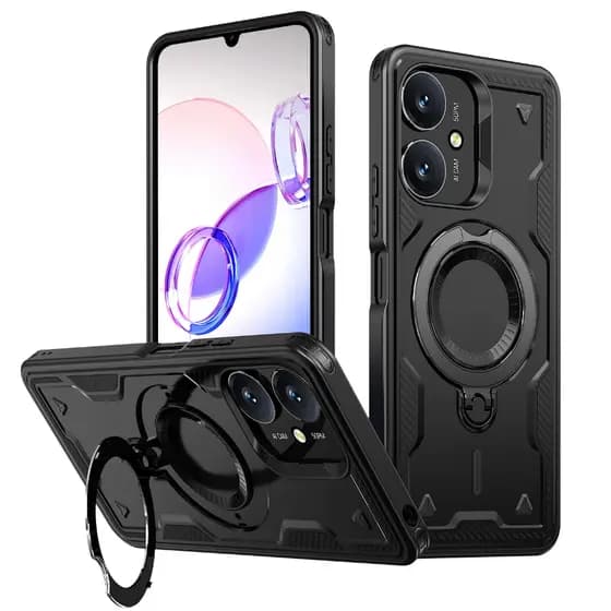 Capa Capinha Celular Case Compativel Com Poco C75 M6 Pro 4G M6 Plus 5G Anti-Fall Com Magnético Suporte