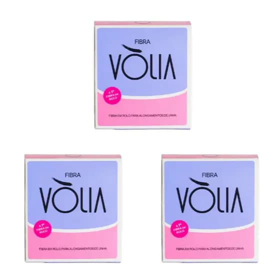 Kit 3 Fibras De Vidro Alongamento De Unhas Volia Rolo 4m