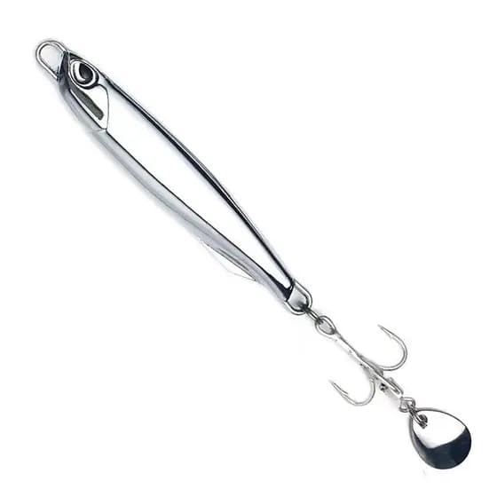 10g/15g/20g/30g/60g Iscas De Pesca De Robalo De Metal Tiro Longo Isca Dura Colher Anzol Artificial