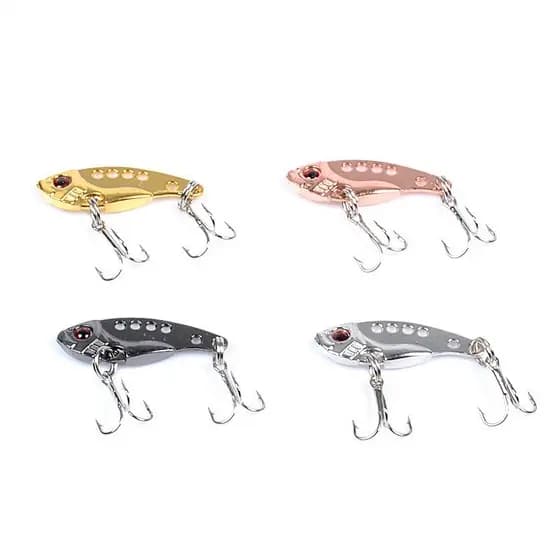 Isca De Pesca Vibratória Colher De Metal Vibratório VIB Biônica De Natação Piso Dura Spinner Anzóis Tríplice De Tru