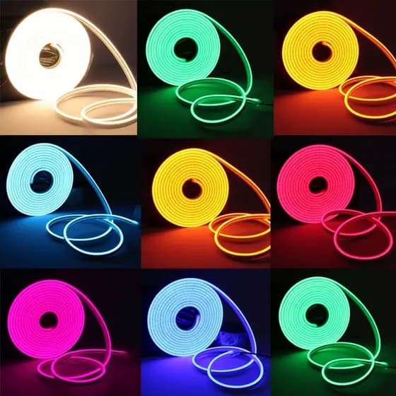 Fita led neon 10M 12v ip65 aprova d'agua varias cores fita LED de neon, jardins areas internas e externas