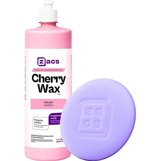 Cera Limpadora 4 Em 1 Cherry Wax 1l Brilho Aplicador Zacs