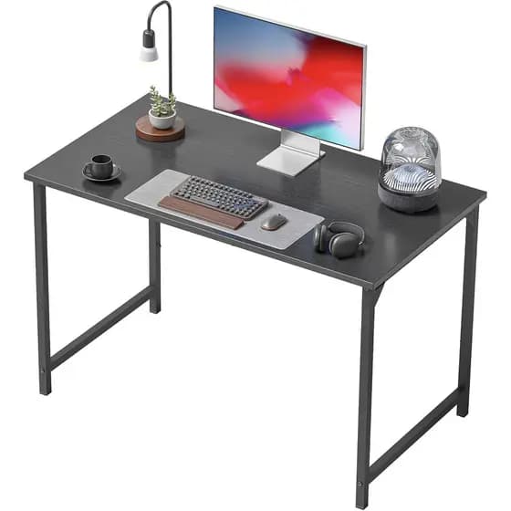 Mesa Escrivaninha MDF Preta Industrial 90 CM Moderna Home Office Quarto Estudo Computador Notebook