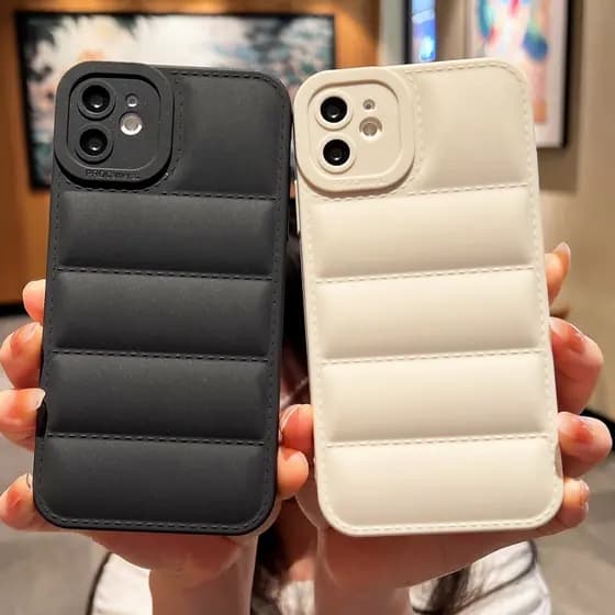 Minimalismo De Algodão Espacial Estojo De Telefone De Cor Sólida Capinha Capa Para iPhone 11 12 13 14 15 Pro Max XS XR X 7 8 Plus SE