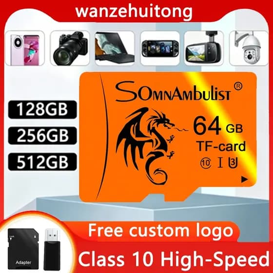 Cartão Micro SD/TF 32GB 64GB 128GB Câmera de vigilância compatível/câmera Digital