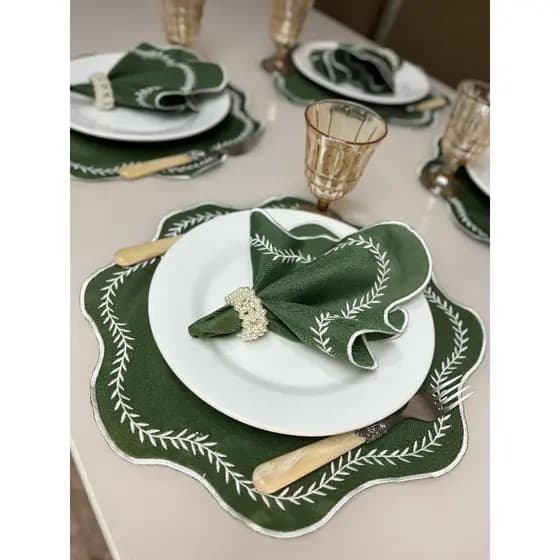 Kit Jogo Americano Souplats Mesa Posta Com Guardanapo 8Pçs Supla