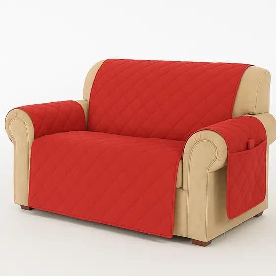 Protetor De Sofá Para Sofa De 3 Lugares Total Proteção Capa Com Bolso Lateral Para Guarda Objetos
