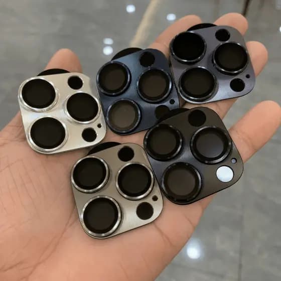 Vidro Protetor De Lente De Câmera De Metal Para iPhone 16 15 14 13 Pro Max HD Traseira Película Protetora 13 14 15
