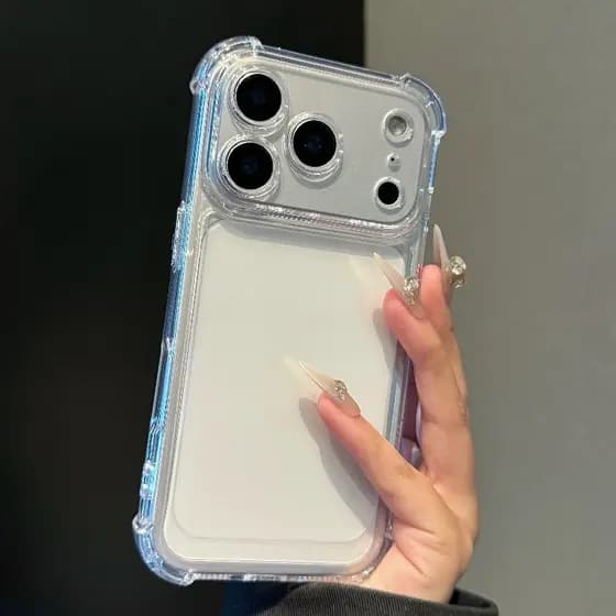 Capa De Telefone De Cristal Transparente De Luxo Compatível Com iPhone 17 16 15 14 13 12 11 Pro Max Air Plus À Prova De