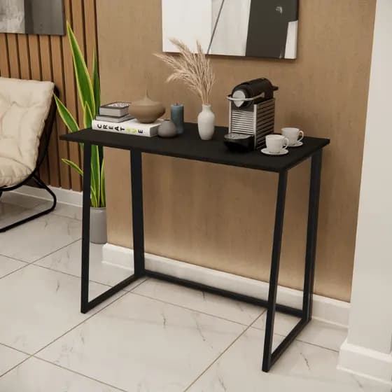 Mesa para Escritório Dobravel Escrivaninha para Estudo com Design Moderno Industrial