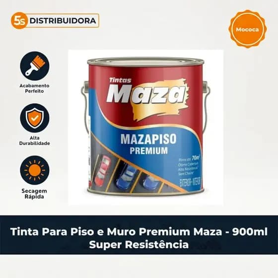 Tinta Para Piso e Muro Premium Maza - 900ml Super Resistência