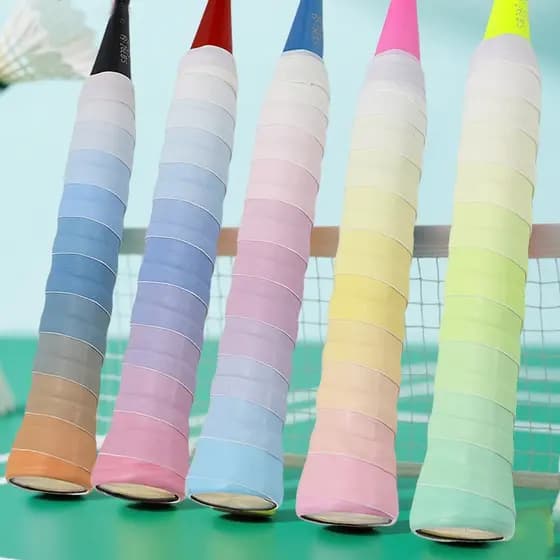 Fita Adesiva Para Raquete De Badminton , Overgrip Tênis , Gradiente Antiderrapante , Envoltório Pickleball , Alças