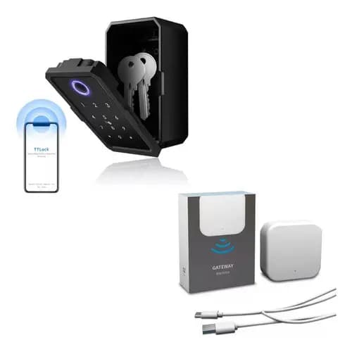 Kit Guarda Chaves Eletrônico Check-in Remoto + Gateway Wifi TTLock