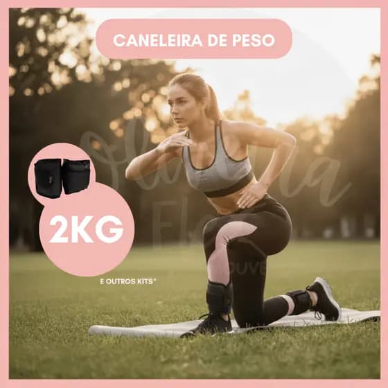 Par Tornozeleira Caneleira rosa Peso 2kg Par Treino Exercício Crossfit Fitness Musculação Top!!