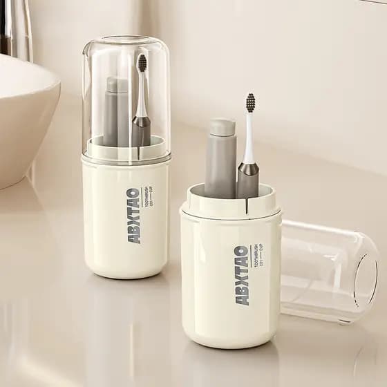 Pasta de dentes para casa, estojo para escova de dentes, conjunto portátil para viagem, copo para enxaguante bucal