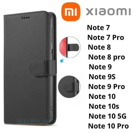 Capa Capinha Carteira Flip Para Xiaomi Redmi Note7 / Note8 / Note9 / Note10 Case C/ Porta Cartão