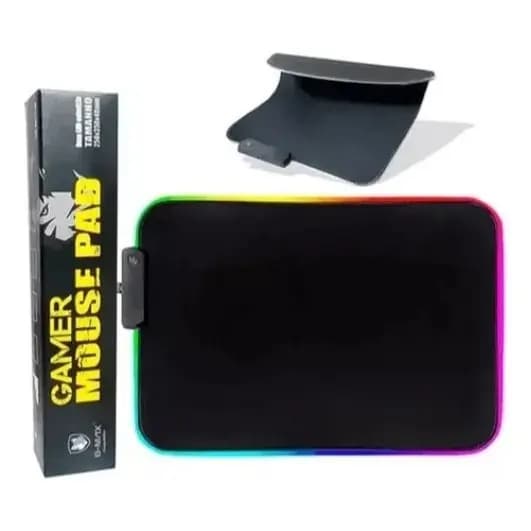 Mouse Pad Com Led Rgb 25cmx35cmx0,4cm