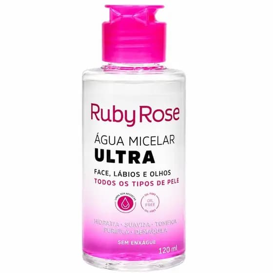 Água Micelar Ultra 120ml Remove Maquiagem Limpeza Facial Hidrata Tonifica Sem Enxágue