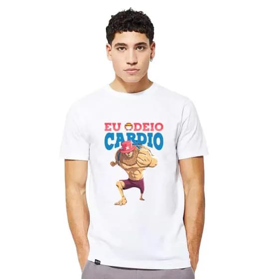 Camisa Camiseta Eu Odeio Cárdio Treino Academia Camisa Estampado Unissex 100% Algodão
