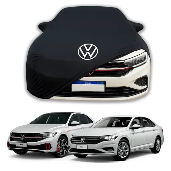 Capa de Cobrir Carro em Tecido Helanca com Proteção Solar UV50+ e Logo VW