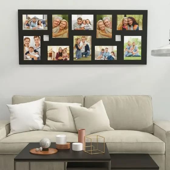 Painel Quadro Mural para 10 Fotos 10x15cm ideal para decoração sala quarto esritório