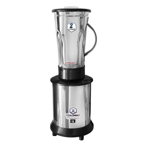 Liquidificador Industrial Profissional Massas Açaí Cozinha Triturar Baixa Rotação 2 Litros Inox 700W