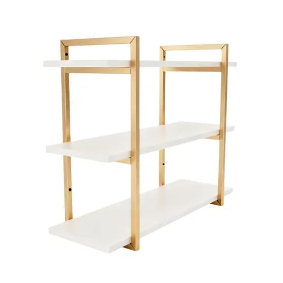 Prateleira Industrial Dourada 3 Níveis 60cm Organizador Suporte Dourado