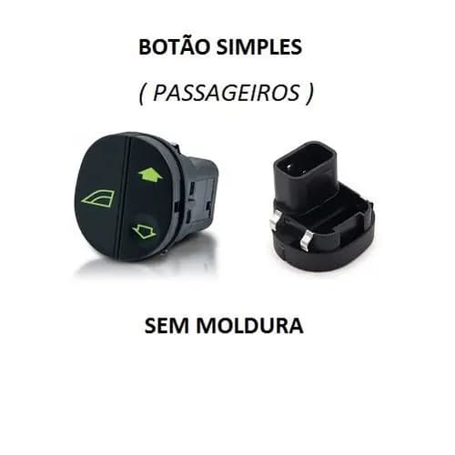 Botão Vidro Elétrico KA 97>07 / Fiesta 96>07 / Courier Todos Simples S/ Moldura