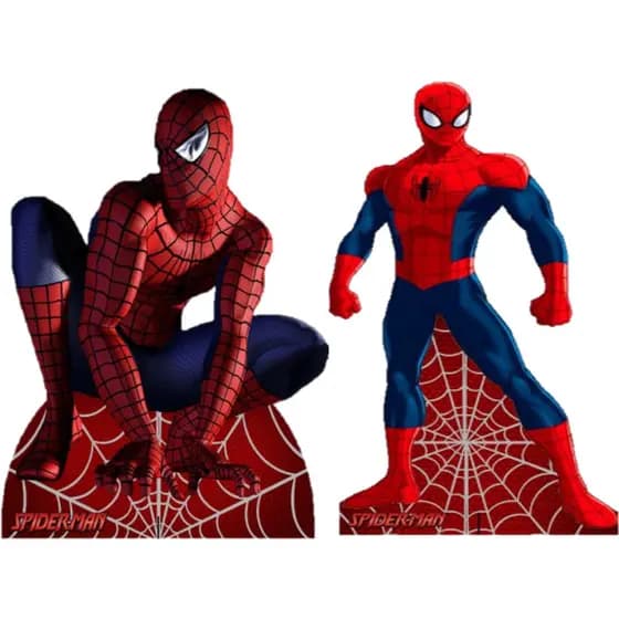 KIT 6 DISPLAYS DE MDF DE 20CM HOMEN ARANHA